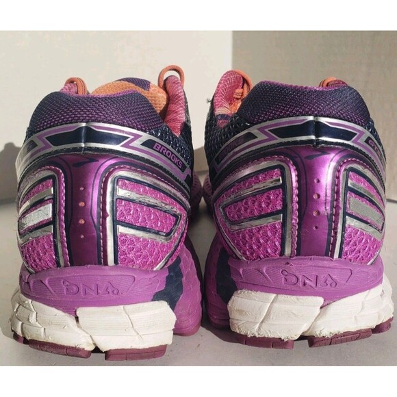 Brooks Adrenaline GTS 15 Running Shoes Purple Orange Blue Womens Sz 11 Athletic - Picture 8 of 12